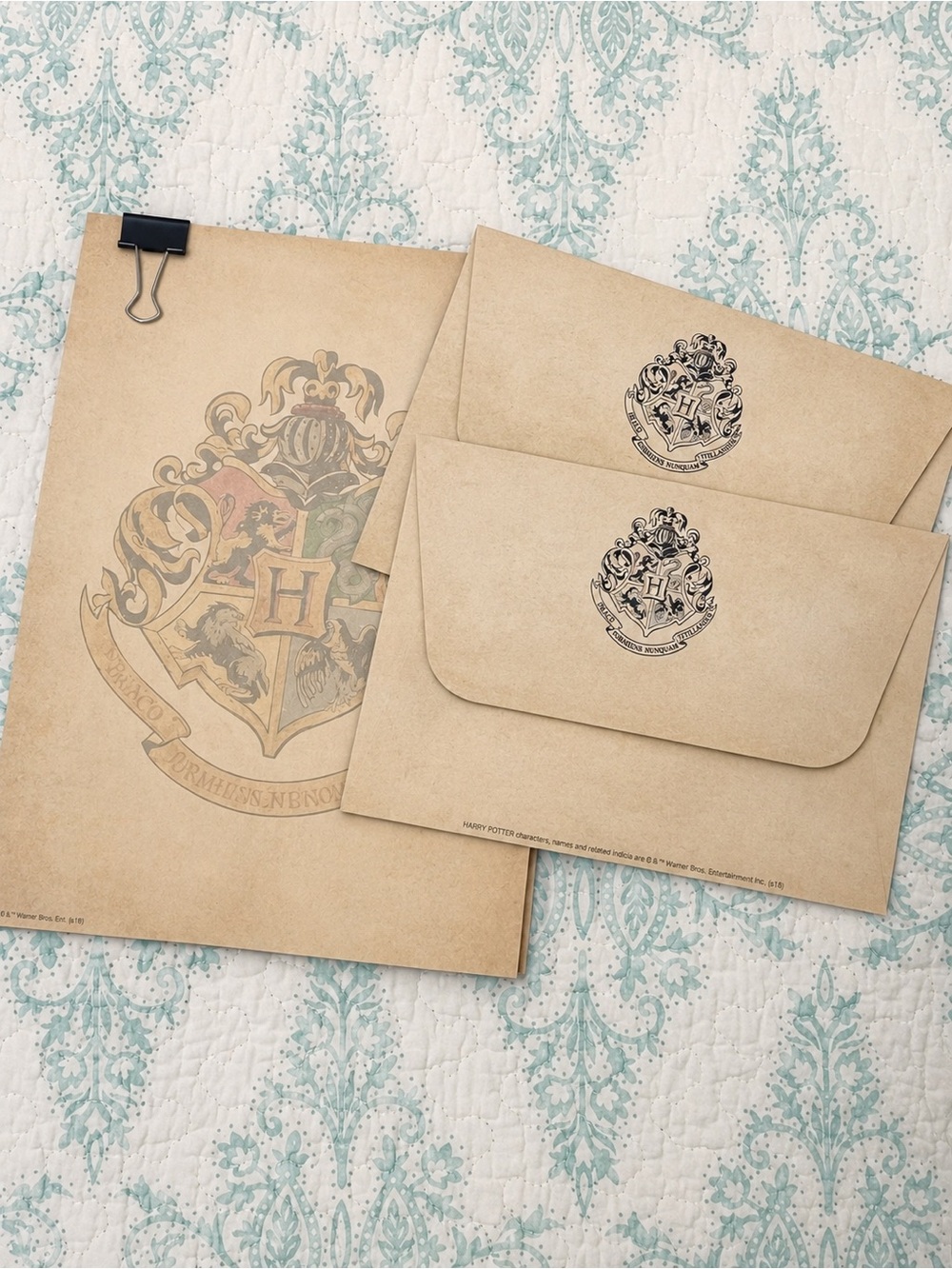 Harry Potter Stationery Set - Beige Envelopes & Notes